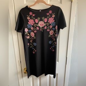 Xhilaration - black shift style dress - medium